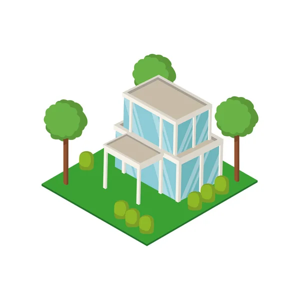 Isometric casa 3d — Vector de stoc