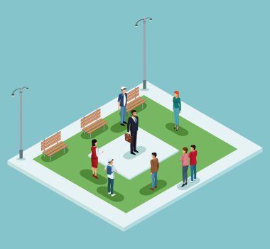 İzometrik insanlar Park