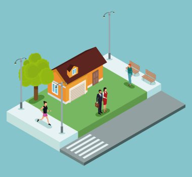 İzometrik insanlar Park