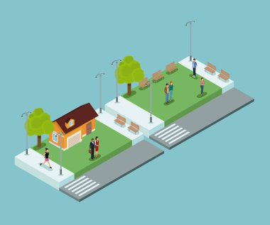 İzometrik insanlar Park