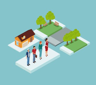 İzometrik insanlar Park