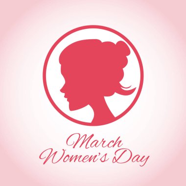 Kadın pembe günü kartı