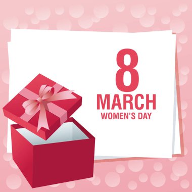 Kadın pembe günü kartı