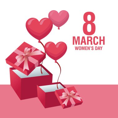 Kadın pembe günü kartı