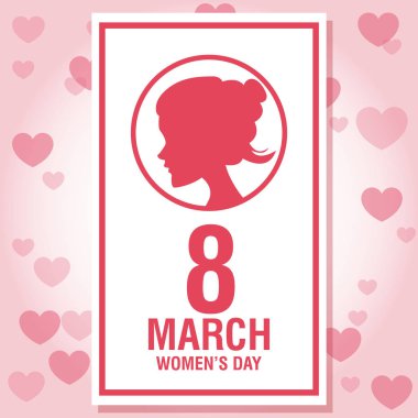 Kadın pembe günü kartı