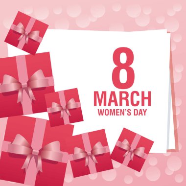 Kadın pembe günü kartı