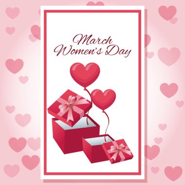 Kadın pembe günü kartı