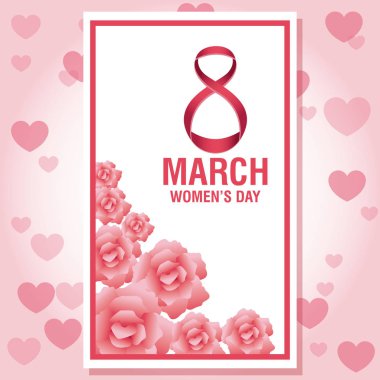 Kadın pembe günü kartı