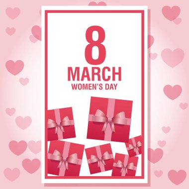 Kadın pembe günü kartı