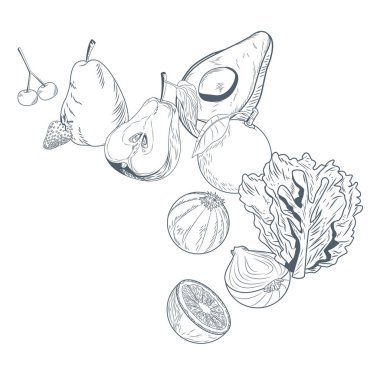 Sebze ve meyve acımadığını düşen çizmek