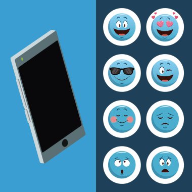 Emojis akıllı telefon sohbet simgeler
