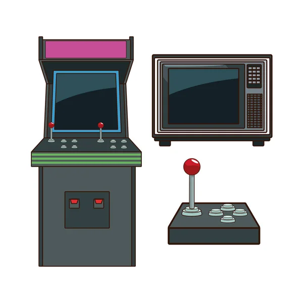 Retro videogames pictogrammen — Stockvector