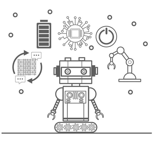 Iconos de inteligencia artificial — Vector de stock