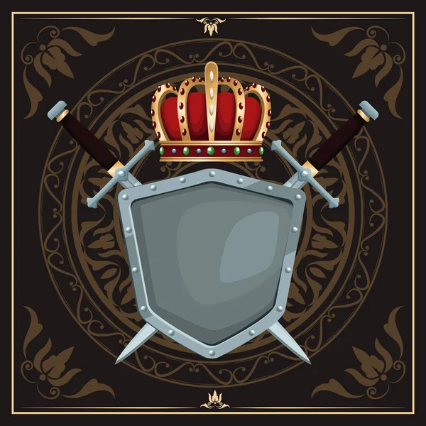 Insígnia do emblema medieval —  Vetores de Stock