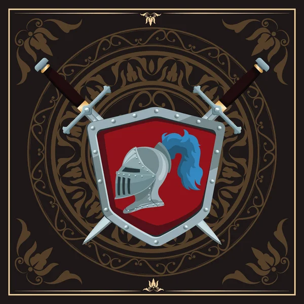 Mittelalterliches Emblem — Stockvektor