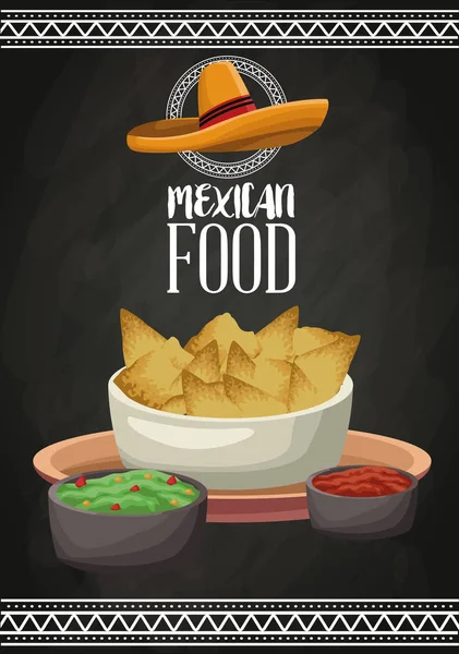 Brochure cibo messicano — Vettoriale Stock
