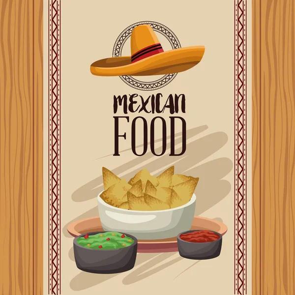 Menu Makanan Meksiko - Stok Vektor