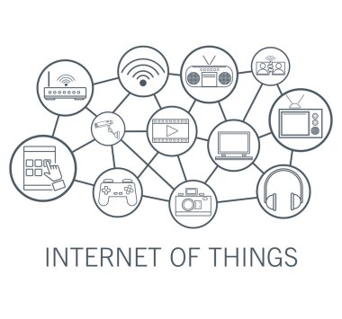 Internet teknoloji yuvarlak simgeler