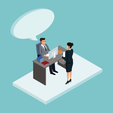 İzometrik iş avatarları