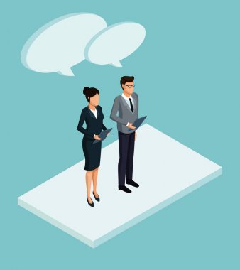 İzometrik iş avatarları