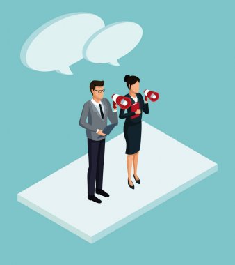 İzometrik iş avatarları