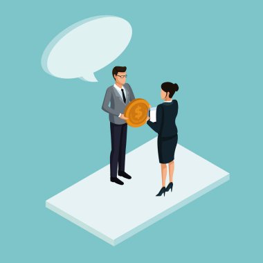 İzometrik iş avatarları