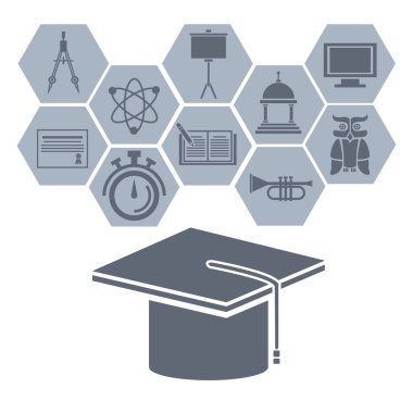 Üniversite yuvarlak simgeler