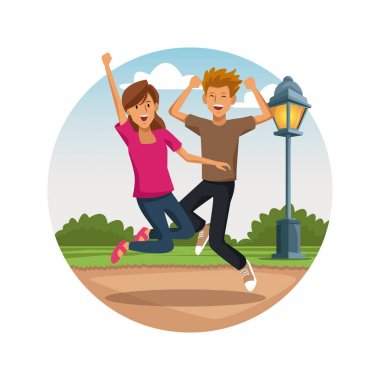 Arkadaşlar Parkı'nda atlama