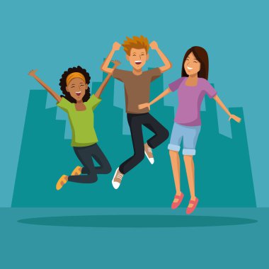 Şehirde atlama arkadaşlar