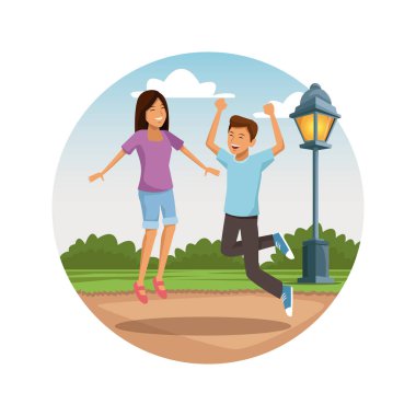 Arkadaşlar Parkı'nda atlama