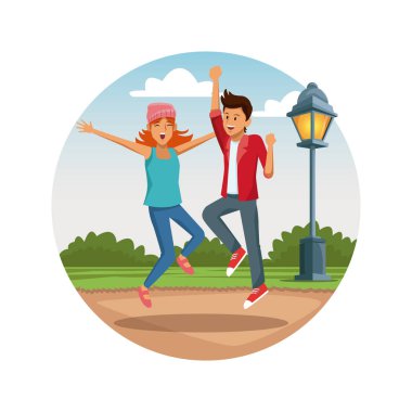 Arkadaşlar Parkı'nda atlama