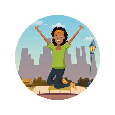 Genç kadın city adlı atlama