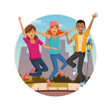 Arkadaşlar Parkı'nda atlama