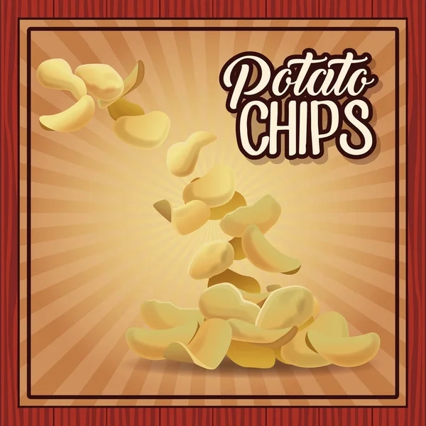 Papas fritas marco — Vector de stock