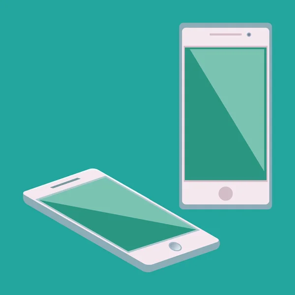 Smartphones Tecnología móvil — Vector de stock