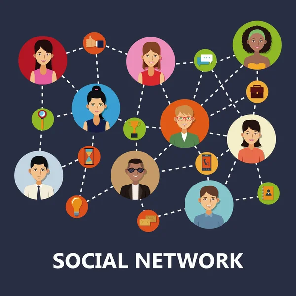 Ikony sieci społecznościowych — Wektor stockowy