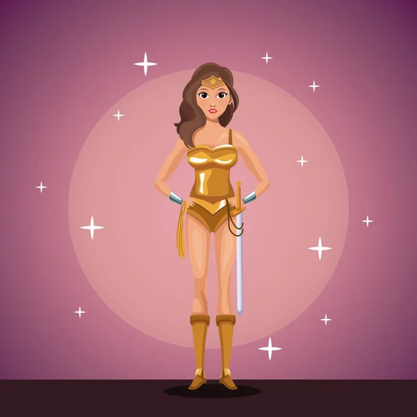 Estilo cosplay mujer — Vector de stock