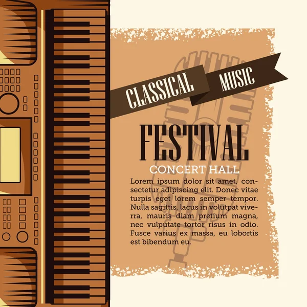 stock vector Classical music festival flyer