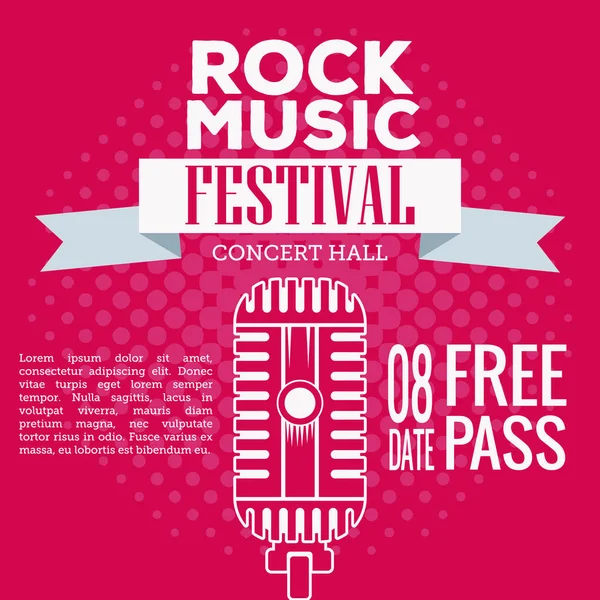 Rock musica festival el ilanı — Stok Vektör