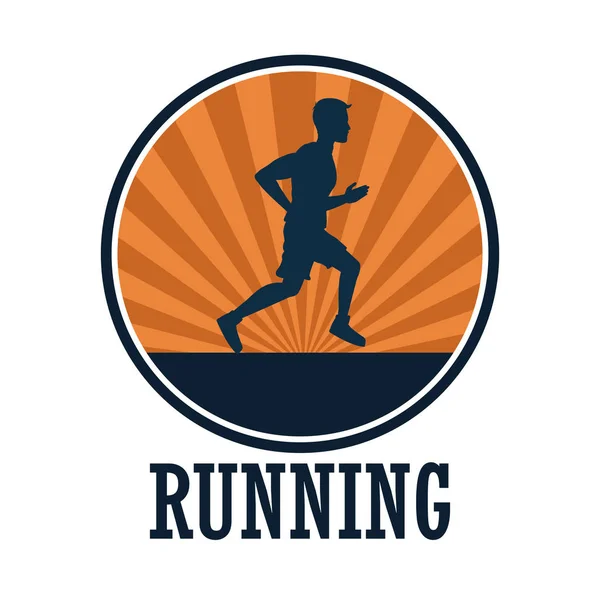 Man running sport — Stock Vector