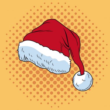 Santa claus şapka Noel pop sanat