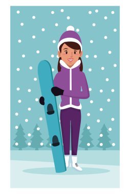 snowboard kadınla