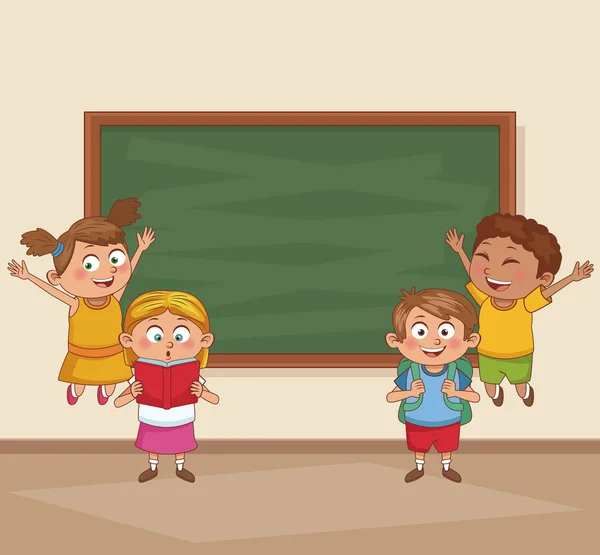 Barn i klassrummet — Stock vektor