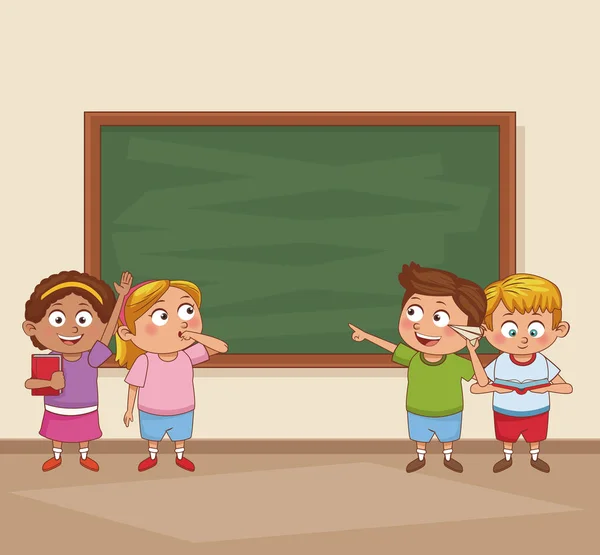 Barn i klassrummet — Stock vektor