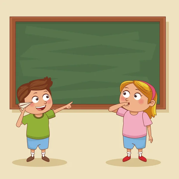 Kids in classroom — Stock Vector