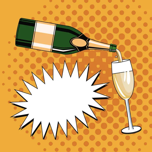 Тост с шампанским — стоковый вектор