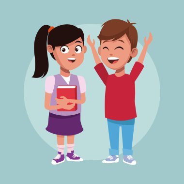 Öğrenci çocuk çizgi film