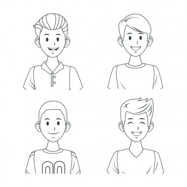 Genç çocuklar çizgi film