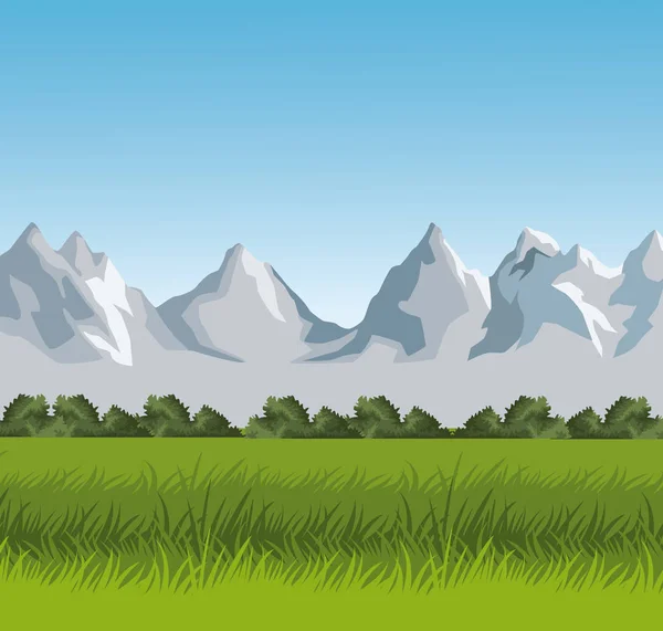 Hermosa vista del paisaje — Vector de stock