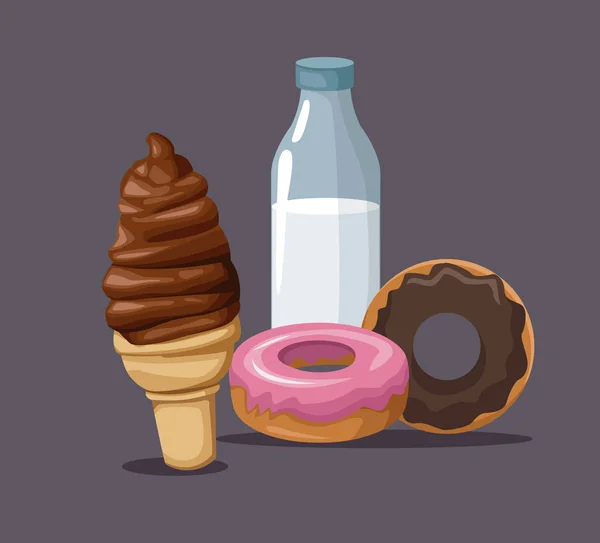 Desserts et bonbons — Image vectorielle